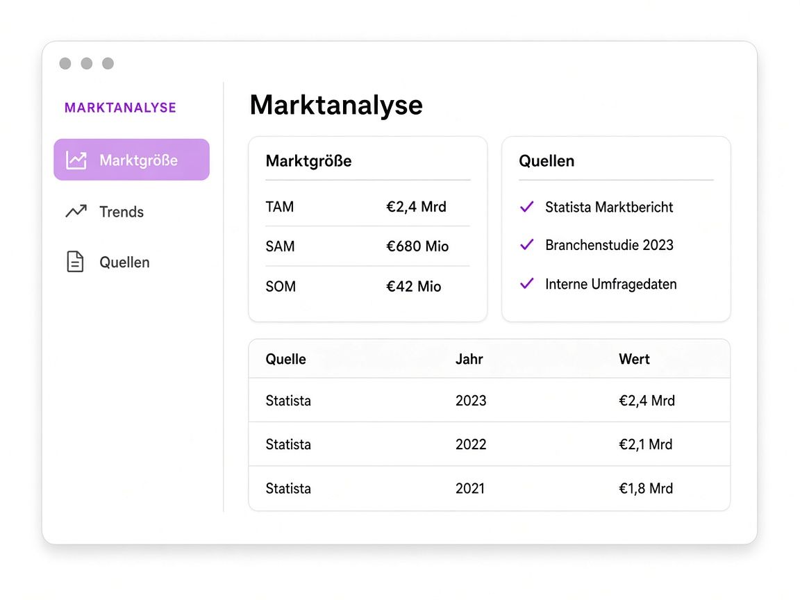 Marktanalyse mit Quellen